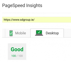 100% score for WordPress on Google Insights - Desktop